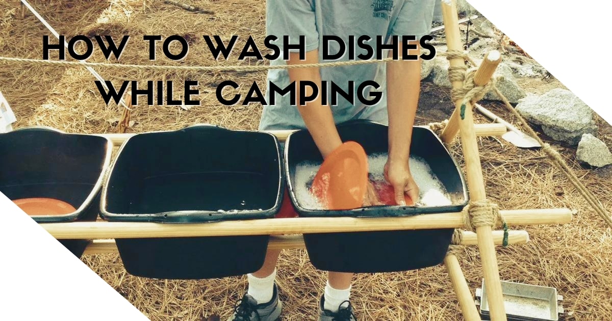 How to wash dishes while camping