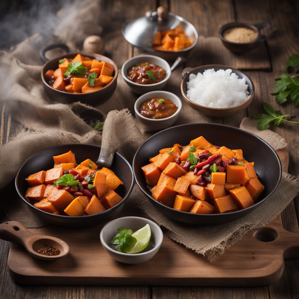 Foil-Wrapped Sweet Potatoes & Chili