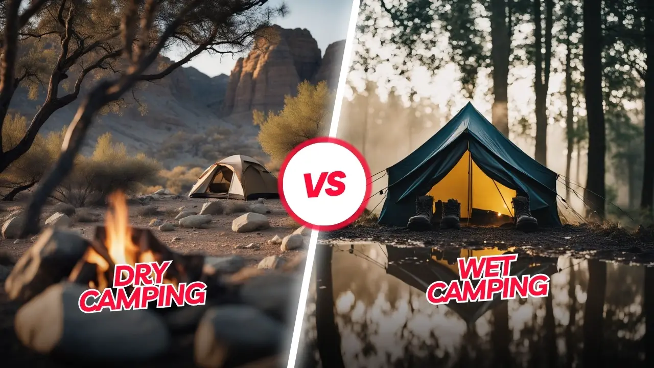 dry camping vs wet camping